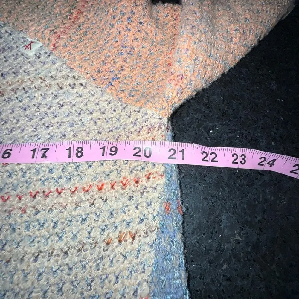 UEC THURSDAY ISLAND SPECKLED Multicolor IVORY BLUE PEACH Cardigan Sweater SZ S